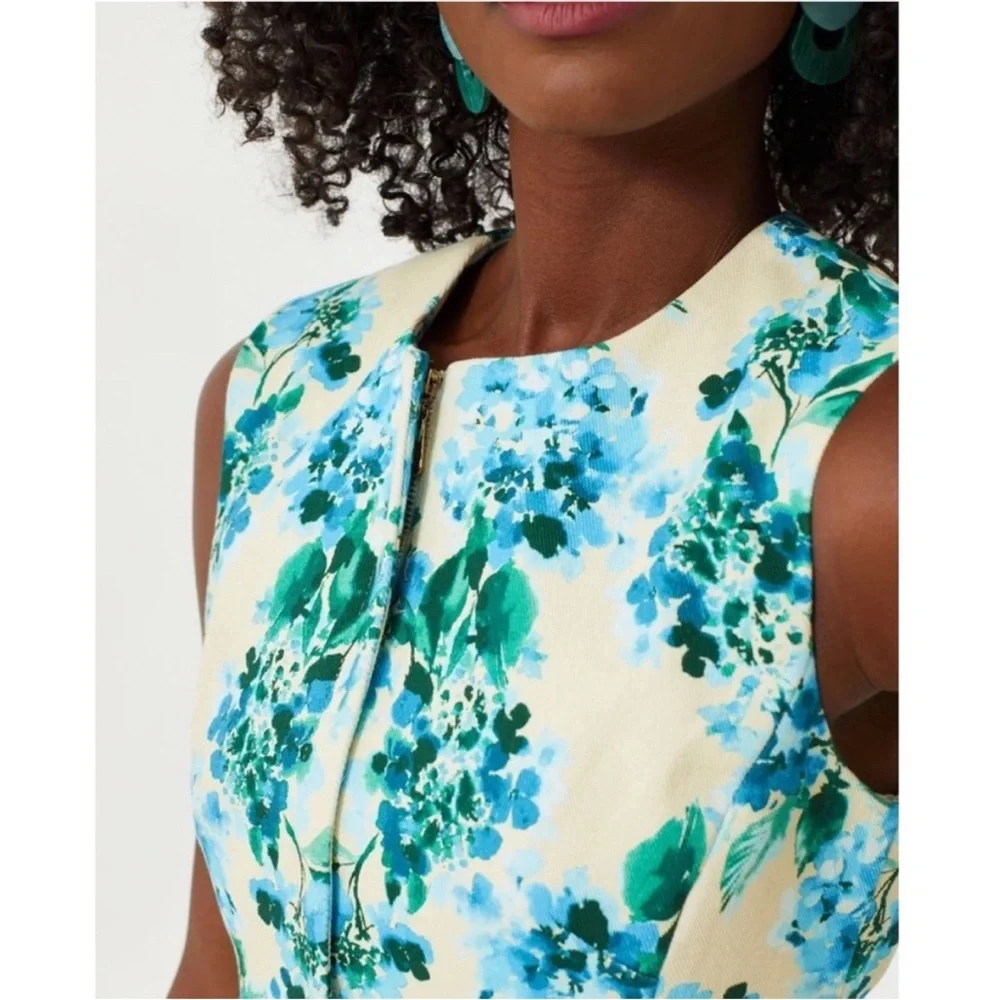 TUCKERNUCK Water's Edge Hydrangea Rhoda Tunic Top Size 10 - Picture 5 of 11